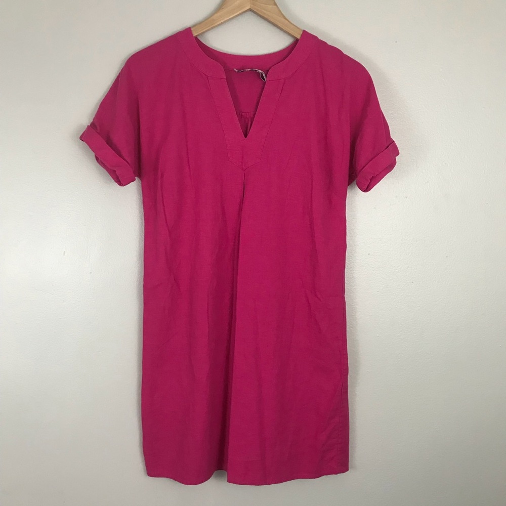 Vineyard Vines | Notched Neckline Pink Shift Dress